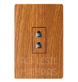 Conjunto Jack Duplo RJ11 Telefone 4x2 - Novara Especiais Cumaru